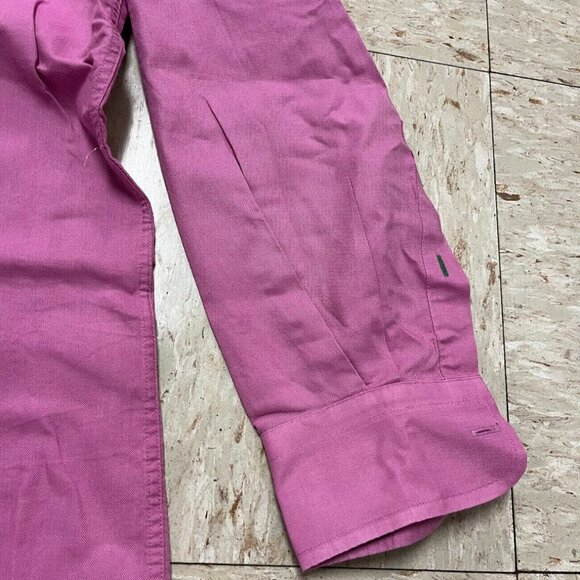 TOMMY HILFIGER Sz L 16.5 32-33 Mens Original Oxford Button Down Long Sleeve Pink - Picture 3 of 7